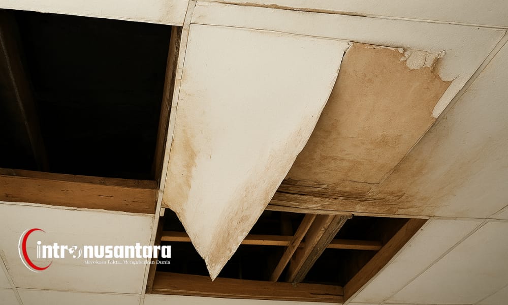 Atap Bocor, Aktivitas Belajar di Sekolah Terganggu
