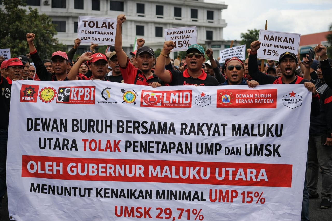 Dewan Buruh Bersama Rakyat Maluku Utara Tolak Penetapan UMP dan UMSK